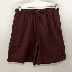 Columbia Men's Brown Cargo Belted Packable Shorts Outdoors Hiking Camping